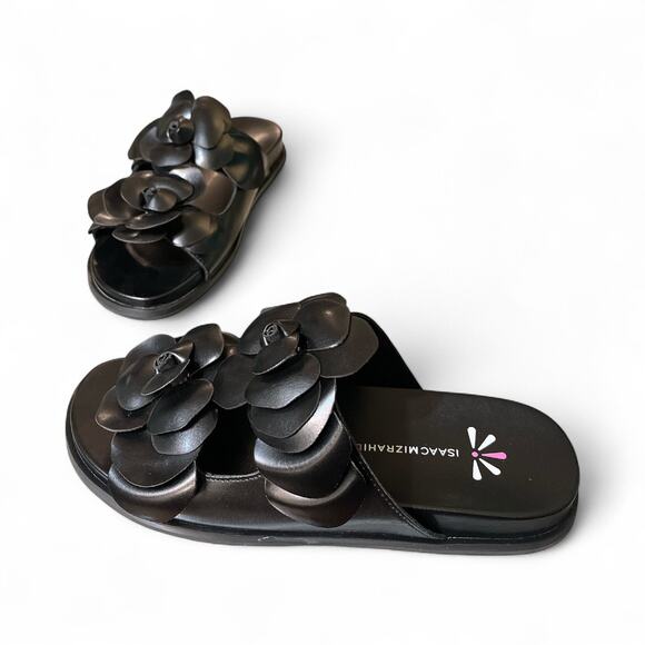 Isaac Mizrahi Floral Flat Slide Sandals - Picture 4 of 10